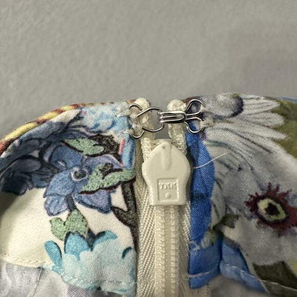 Talbots A-Line Skirt Size 10 Petite Floral Botanical Tea Party Swing Retro - Picture 5 of 12